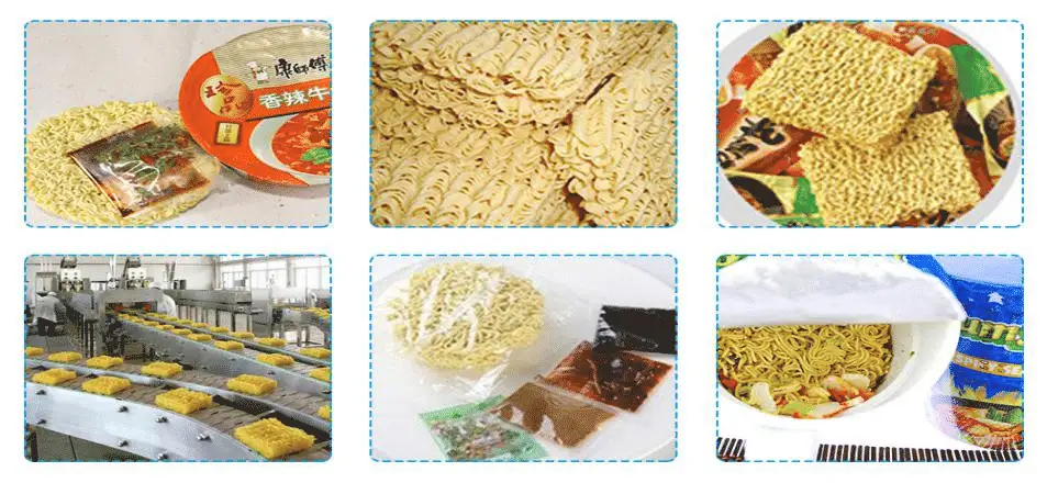 Sample of instant noodle products