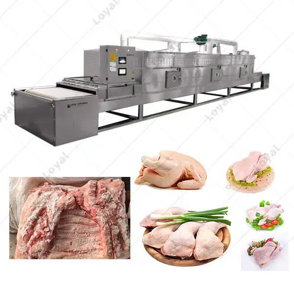 Tunnel Microwave Frozen Meat Mutton Processing Thawing Machine
