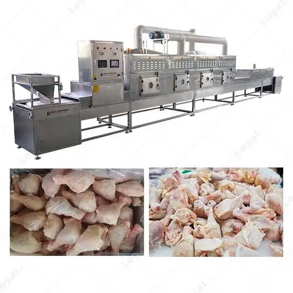 Efficiently Save Time Industrial Microwave Chicken Meat Thawing Machine For Factory Use